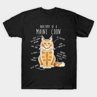 Maine Coon Cat Anatomy T-Shirt